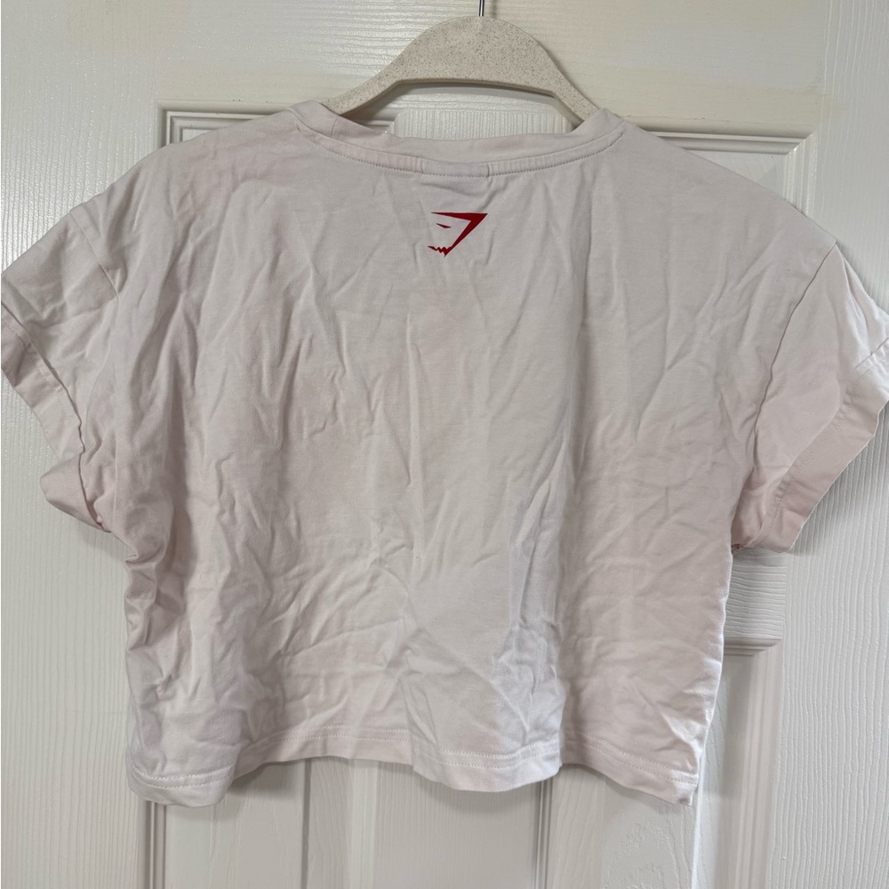 Gymshark Light Pink Logo Crop Top - Picture 3 of 4